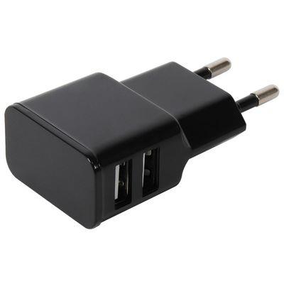 ALIMENTATORE 2 USB 5V 2.4A NERO