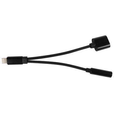 ADATTATORE 2IN1 LIGHTNING + JACK 3.5mm NERO