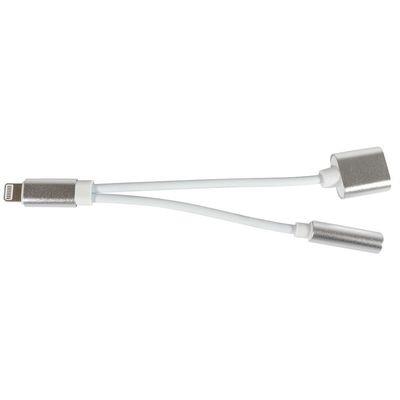 ADATTATORE 2IN1 LIGHTNING + JACK 3.5mm BIANCO