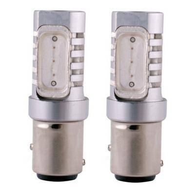SET 2PZ.LAMPADE LED ROSSO 12V BAY15D HIGH-POWER 2 LUCI