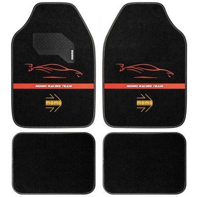 MOMO TAPPETI AUTO RACING NERO ROSSO 4 PZ