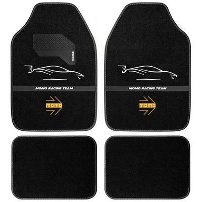 MOMO TAPPETI AUTO RACING NERO BIANCO 4 PZ
