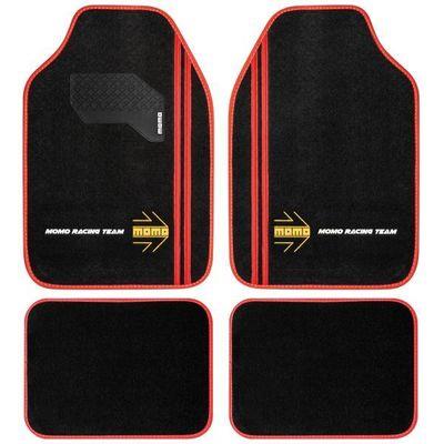 MOMO TAPPETI AUTO SPORT NERO ROSSO 4 PZ