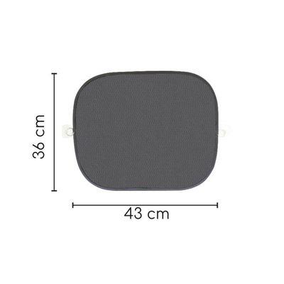 COPPIA TENDINE PARASOLE A VENTOSA NERE 43X36 CM