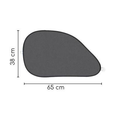 COPPIA TENDINE PARASOLE A VENTOSA TRAPEZIO NERE 65x38 CM