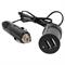 DOPPIA PRESA USB CON LED CON PROLUNGA 1M 12/24V