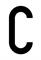BUSTA 10 LETTERE ADESIVE -C- 4X8 CM X TARGA