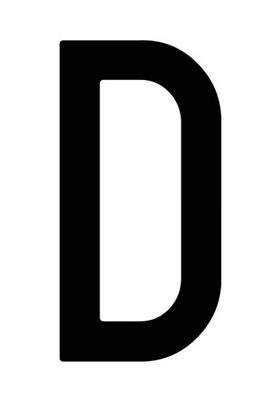 BUSTA 10 LETTERE ADESIVE -D- 4X8 CM X TARGA