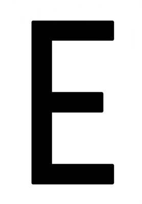 BUSTA 10 LETTERE ADESIVE -E- 4X8 CM X TARGA