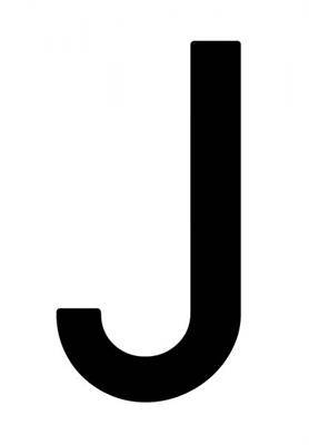 BUSTA 10 LETTERE ADESIVE -J- 4X8 CM X TARGA
