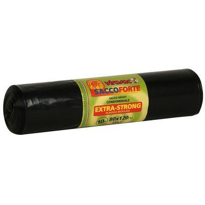 CF 15 ROTOLI 10 SACCHI EXTRA STRONG NERI 80x120