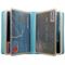 PORTACARD A LIBRO VERTICALE 14 SCOMPARTI