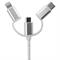 CAVO 3IN1 MICRO USB-LIGHTNING-TYPE-C 2 METRI BIANCO