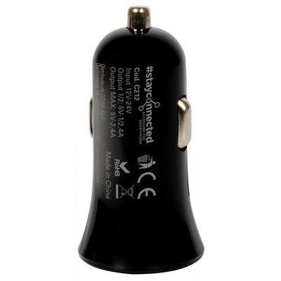 CAR CHARGER 2 USB 5V 2.4A NERO
