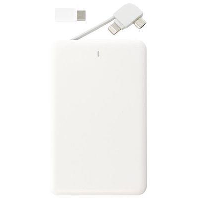 POWERBANK 2500MAH 3IN1 BIANCO