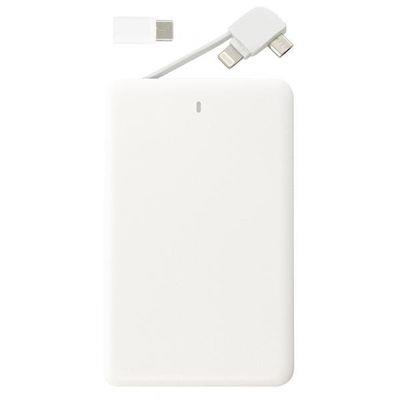 POWERBANK 5000MAH 3IN1 BIANCO