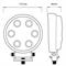RING FARO DA LAVORO LED TONDO MM115-18W 900LUMEN