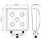 RING FARO DA LAVORO LED QUADRATO MM110 15W 700LUMEN