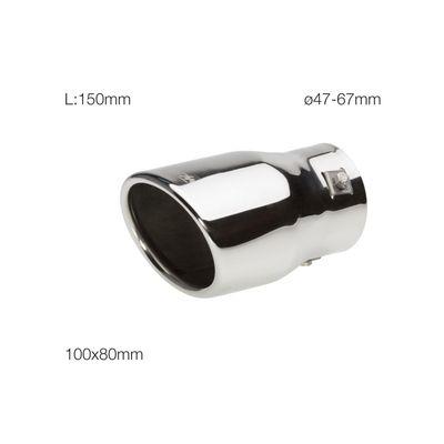 TERMINALE INOX ROTONDO INCLINATO 57X47X23 E 8.10 -U 11.4 cm
