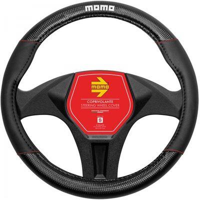MOMO COPRIVOLANTE 38-39CM CARBON NERO ROSSO/CARBON