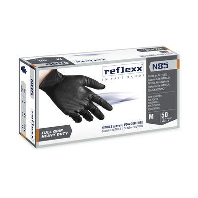 N.50 GUANTI N85B MIS.(L) Promo 9+1 BLACK REFLEXX nitrile