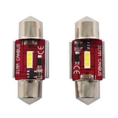 2 LAMPADE LED SMD SILURO C5W 12-24V 31MM 1SMD CANBUS