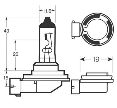 2 LAMPADE H11 12V 5000K XENON RING