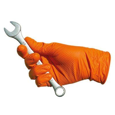BOX 50 GUANTI VAM DIAMOND GRIP NITRILE ORANGE XL