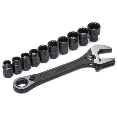 SET DI CHIAVE A RULLINO E BUSSOLE BLACK 11 PZ