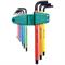 SET DI CHIAVI A BRUGOLA BALL-END NERE COLORATE 9PZ