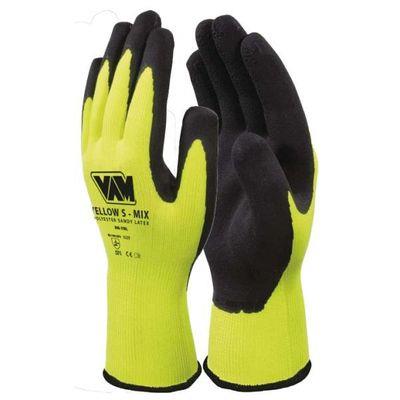 #CP GUANTI VAM POLIESTERE GIALLO SPALMATO LATTICE SANDY M