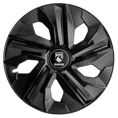 BOX 4 COPRICERCHI MOMO BLADE NERO LUCIDO-NERO CARBON 15
